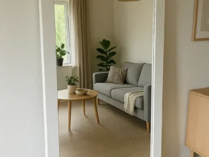 Lustro w biłałej ramie drewnianej na wymiar