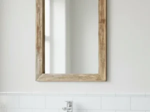 Lustro w ramie z drewna szara pytna wosk dąb rustykalny