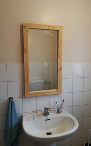 Lustro w ramie na wymiar stripped pine wosk