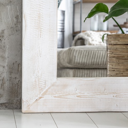 Lustro w białej ramie - na wymiar