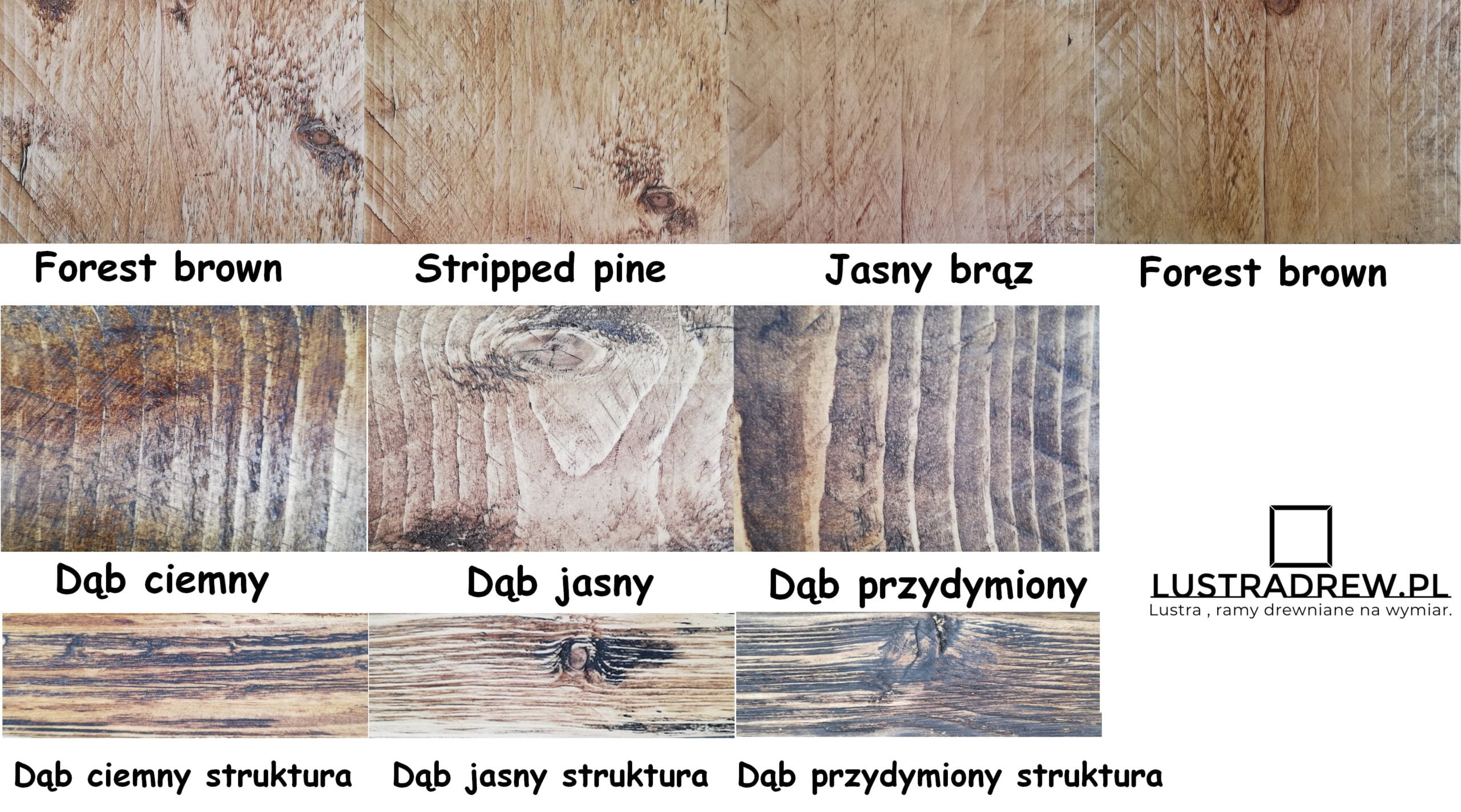 kolory drewna ram woskowanych – paleta odcieni do ram i luster