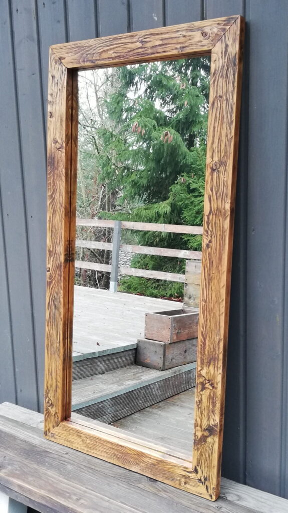 Lustro w ramie z drewna na wymiar - 160 x 50