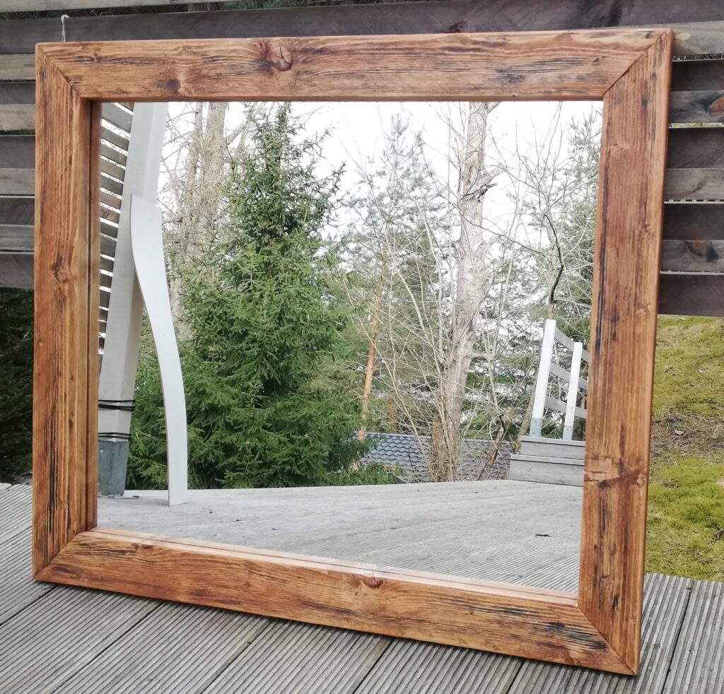 Lustro w ramie drewnianej brązowe - na każdy wymiar