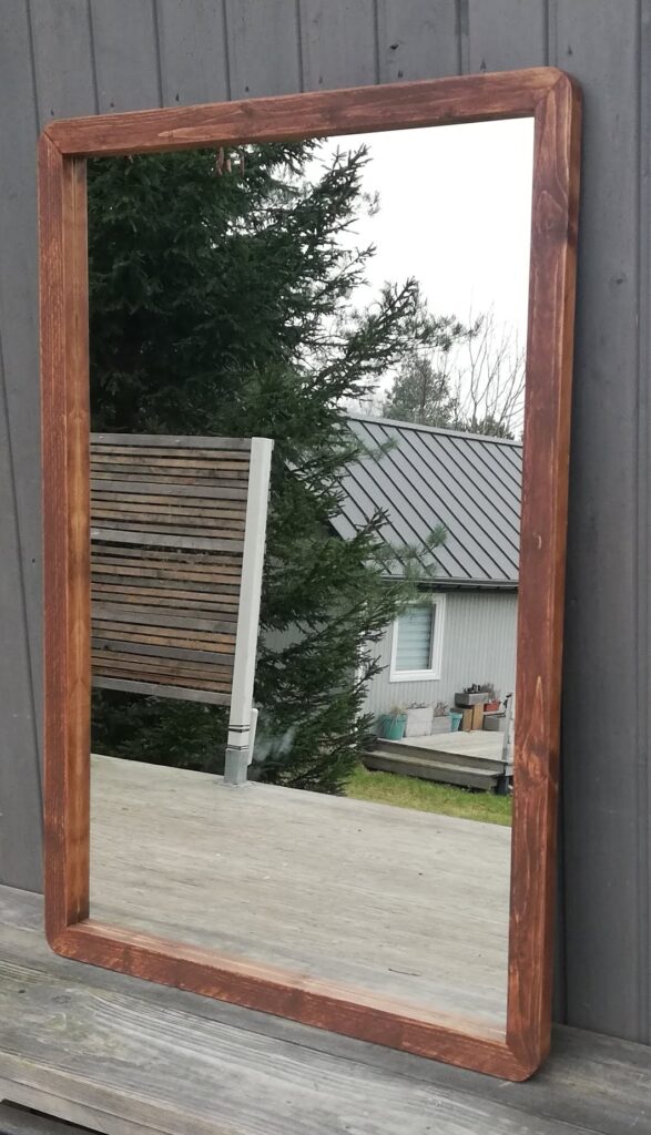 Lustro w ramie - palisander