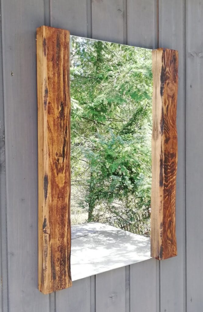 Lustro w poł ramie - dąb