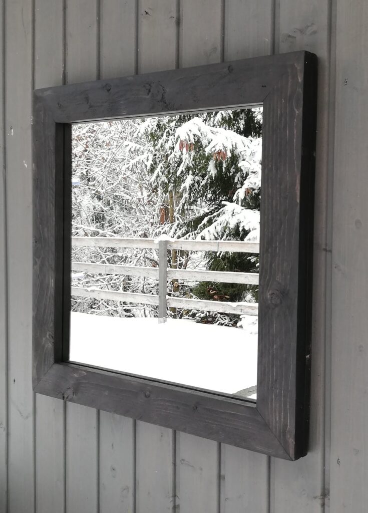 Lustro w czarnej ramie - na wymiar