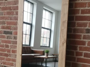 Lustro w ramie prostej dąb średni wosk