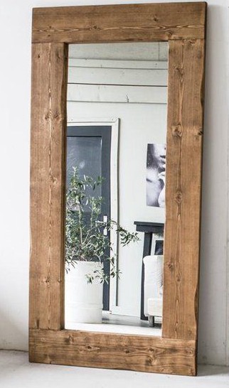 Lustro w masywnej ramie - na wymiar