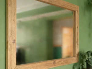 Lustro wiszące w ramie dąb rustykalny wosk - na wymiar