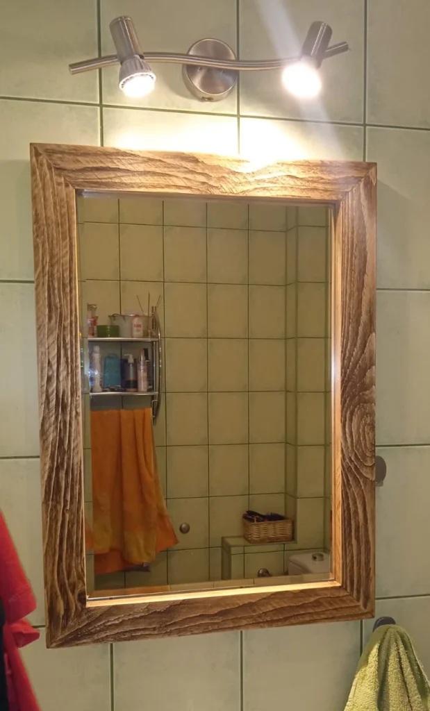 Lustrow ramie 80 x 80 -dąb ciemny