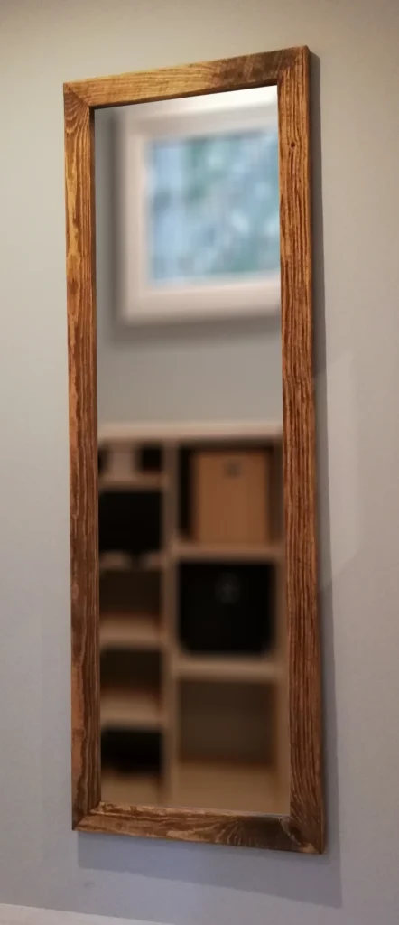 Lustro w ramie na wymiar - 180 x 60 dąb ciemny