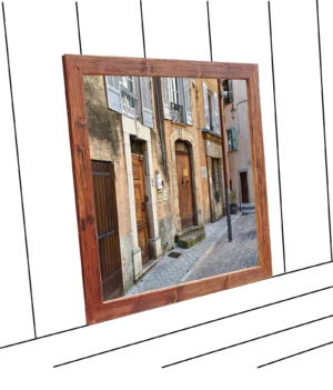 Ramka obrazu na ymiar - brązowa patyna