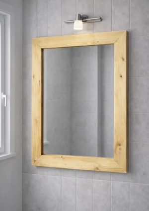 Lustro w ramie na wymiar forest brown